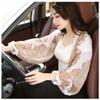 Women Sun Protection Arm Sleeves Summer Chiffon Floral Shawl Scarf Anti-UV for Outdoor Driving Cycling view 3