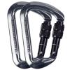 SEPEAK UIAA CE 30kN Locking Climbing Carabiner, Professional Heavy Duty Screwgate Clip for Outdoor Climbing, Mountaineering, Rappelling, Camping, Hiking, Swing, Large D Carabiner Hook/6744lb,2pc,Black view 1