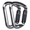 SEPEAK UIAA CE 30kN Climbing Carabiner Clips, Professional Heavy Duty Twist Locking Carabiners for Climbing,Mountaineering, Rappelling, Camping, Hiking, Swings, Large D Ring Hooks view 1
