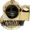 Antique Brass Antique Binnacle Helmet Gimballed Shiny Brass Compass Best for Gifts view 2