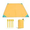 Beach Blanket Sandproof 79" x 59" Large Beach Mat Outdoor Picnic Blanket Compact Lightweight Waterproof Quick Drying Oxford Picnic Mat for Adults Travel Camping Hiking Music Festivals (Yellow) view 1