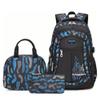 3Pcs Camo-Print Primary School Backpack and Lunch-Bag Set for Boys Camouflage Elementary Bookbag Rucksack Waterproof view 1
