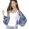 Women Sun Protection Arm Sleeves Summer Chiffon Floral Shawl Scarf Anti-UV for Outdoor Driving Cycling view 1