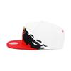 Mitchell & Ness Men's Miami Heat Hardwood Classics Paintbrush Snapback Cap, White/Red view 3