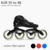 NC Outdoor Speed Racing Long Street Trace Asphalt Road Inline Speed Skates Shoes Carbon Fiber Adults Kids Sport Roller Patines E U48, Black3x110mm, 38 view 3
