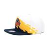 Mitchell & Ness Golden State Warriors Paintbrush Snapback Hat Adjustable Cap HWC - Yellow/Navy/White, One Size view 3