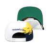 Mitchell & Ness Golden State Warriors Paintbrush Snapback Hat Adjustable Cap HWC - Yellow/Navy/White, One Size view 4