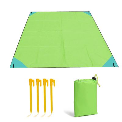 Beach Blanket Sandproof 79" x 59" Large Beach Mat Outdoor Picnic Blanket Compact Lightweight Waterproof Quick Drying Oxford Picnic Mat for Adults Travel Camping Hiking Music Festivals (Green)