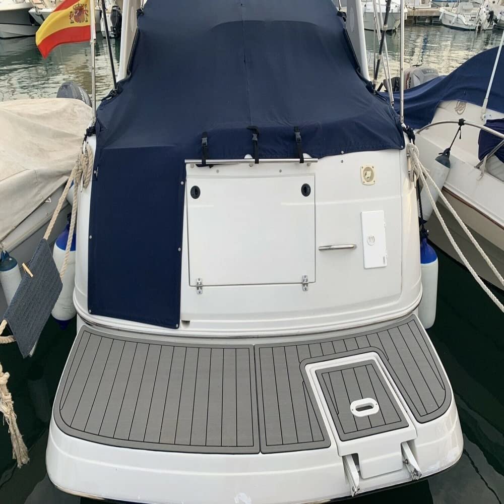 Boat EVA Faux Teak Decking Floor Compatible with 2003 Four Winns 268 Vista Cruiser Swim Platform