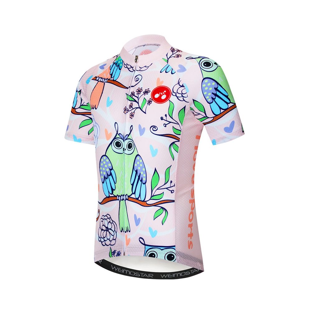 Cycling Jersey Kids Bicycle Top Children Bike MTB Shirt Boy Girl Mountain Road Clothing Racing Riding Blouse Cycle Biking Biker Outfits Pink Red Wear M