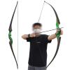 60" Takedown Long Bows for Hunting Adult Solid Wood Bow Risers Laminated Bow Limbs Long Bows for Archery 20-60lbs Hunting Bows for Men Women and Beginner Long Bow Set for Adults Right Hand view 1