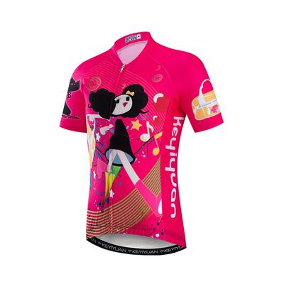 Cycling Jersey Kids Bicycle Top Children Bike MTB Shirt Boy Girl Mountain Road Clothing Racing Riding Clothes Cycle Biking Biker Uniform Red S