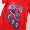 Banibear Little Boys Car Print Short Sleeve Tees and Plaid Shorts Set Two Pieces Clothing Outfit, Red, Size 7-8 Years view 3