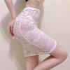 Linjinx Women's Micro Mini Hip Skirt Lace Semi Transparent Bodycon Short Skirt Sheer Stretchy Ultrashort Skirts White B One Size view 3