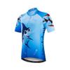 Cycling Jersey Kids Bicycle Top Children Bike MTB Shirt Boy Girl Mountain Road Clothing Racing Riding Clothes Cycle Biking Biker Uniform Blue XL view 1