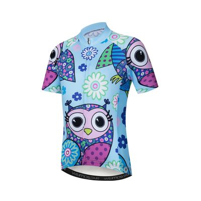 Cycling Jersey Kids Bicycle Top Children Bike MTB Shirt Boy Girl Mountain Road Clothing Racing Riding Clothes Summer Short Sleeve Blue M
