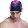 Dallonan Swimming Cap Purple Dahlia Flower Adult Swim Cap Polyester view 2