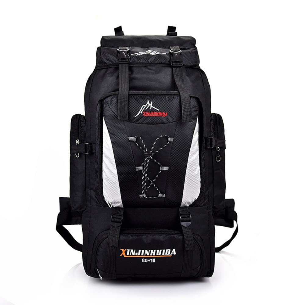 Eysee Backpack, Men Outdoor Backpack, Nylon Daypack, Large Capacity Travel Bags, Black, 16