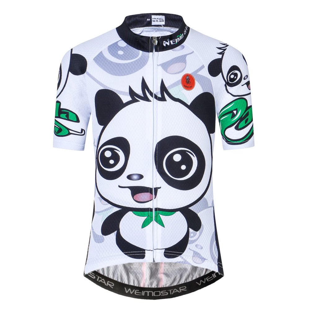 Cycling Jersey Kids Bicycle Top Children Bike MTB Shirt Boy Girl Mountain Road Clothing Racing Riding Clothes Summer Short Sleeve White XL