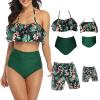 Family Swimsuits Matching Set Print Bikini Swim Trunks Bathing Suit Boys 4-5T Green view 1