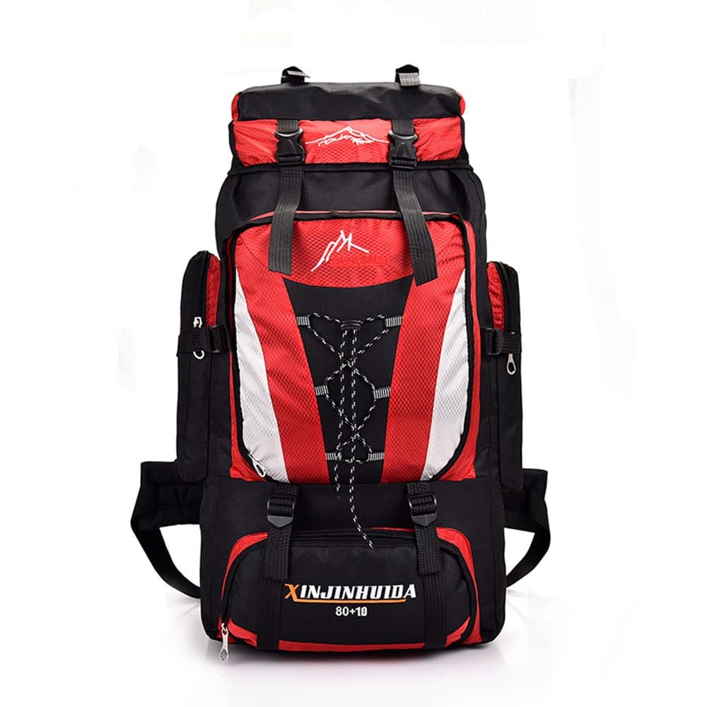 Eysee Backpack, Men Outdoor Backpack, Nylon Daypack, Large Capacity Travel Bags, Red, 16