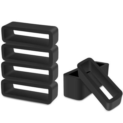 6 Pcs Watch Band Loop Holder Keeper for Resin Belt, Replacement Fastener Rings for Silicone Leather Rubber Watch Strap, Durable Fastener Retainer Size(22mm)