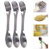 5 in 1 Camping Utensils,Tactical Spork Camping Spork Portable Flatware Stainless Steel Silverware Fork Spoon Bottle Opener Knife Can Opener Combo for Outdoor Picnic Hiking Fishing Backpacking view 2