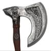 LOOYAR PU Foam Wolf Totem Viking Shield Axe Toy Props for Berserker Warrior Knight Costume Battle Play Halloween Cosplay LARP (Axe S) view 2