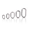 100Pcs Oval Split Rings Stainless Steel Open Jump Rings Silver Fishing Split Ring Swivel Snap Carp Fishing Lure Tackle Connector Keyrings Keychains Keys Holder, 5-Sizes(6x10mm) view 1