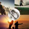 100Pcs Oval Split Rings Stainless Steel Open Jump Rings Silver Fishing Split Ring Swivel Snap Carp Fishing Lure Tackle Connector Keyrings Keychains Keys Holder, 5-Sizes(6x10mm) view 3