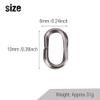 100Pcs Oval Split Rings Stainless Steel Open Jump Rings Silver Fishing Split Ring Swivel Snap Carp Fishing Lure Tackle Connector Keyrings Keychains Keys Holder, 5-Sizes(6x10mm) view 4