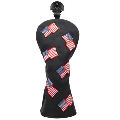 Barudan Golf Hybrid Head Cover - USA Patriotism Golf Hybrid Headcover Interchageable #2 3 4 5 6 UT - Synthetic Leather Golf Club Covers for Hybrds