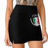 BAIKUTOUAN Italia Italy Italian Map Flag Women's Elastic High Waist Skirt Layered Short Trousers Culottes Skorts with Pockets S view 1