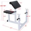 HSM Preacher Curl Weight Bench Max load 450lbs Strength Training Seated Arm Isolated Barbell Dumbbell Biceps Station Home Gym view 2