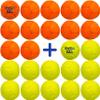 SWAX LAX 12 Orange 12 Yellow Lacrosse Training Ball Coach Bundle - Same Size & Weight as Regulation but Soft - Indoor Outdoor Drill Practice with Less Bounce & Rebounds view 1