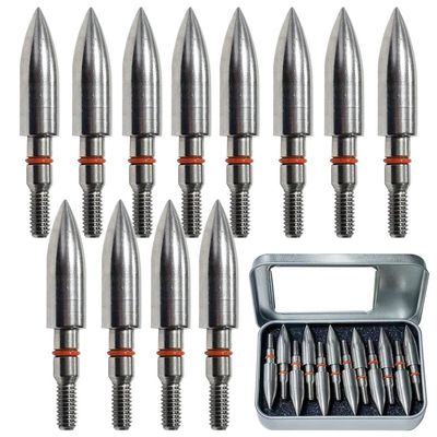 Archery Target Points 150 Grains Archery Field Points arrowheads,5/16 Stainless Steel Screw in Archery Field Tips and Broadheads (1 Dozen 12 PCS)