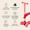 Retrospec Chipmunk Plus 3-Wheel Kids Scooter with LED Light-Up Wheels & Foldable Seat - Adjustable Height 26.5-31.5in, Toys for 3 Year Old Boys & Girls, Safe Non-Slip Deck view 2