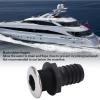 Through Hull Fitting, 1 1/2in Through Hull Drain Straight Black with Stainless Steel Cover Flapper for Boats Yachts Ships view 3
