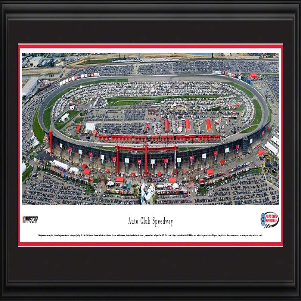 Auto Club Speedway - 44x18-inch Double Mat, Deluxe Framed Picture by Blakeway Panoramas