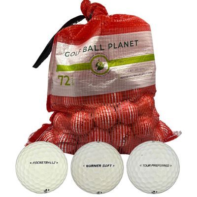 Golf Ball Planet 72 Used Golf Balls for Taylormade in Mesh Bag 3A/2A Condition