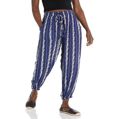 Angie Women's Jogger Pant, Navy White, Medium