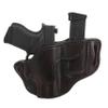 1791 Gunleather G43 Holster, OWB Leather Gun and Mag Holster for Belts. Compatible with Glock 43, Ruger LC9, SR22, Kimber Micro, Hellcat OSP and Others. Signature Brown view 1