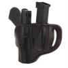 1791 Gunleather G43 Holster, OWB Leather Gun and Mag Holster for Belts. Compatible with Glock 43, Ruger LC9, SR22, Kimber Micro, Hellcat OSP and Others. Signature Brown view 2