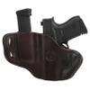 1791 Gunleather G43 Holster, OWB Leather Gun and Mag Holster for Belts. Compatible with Glock 43, Ruger LC9, SR22, Kimber Micro, Hellcat OSP and Others. Signature Brown view 3