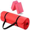 Fitvids All Purpose 1/2-Inch Extra Thick High Density Anti-Tear Exercise Yoga Mat with Carrying Strap and Yoga Blocks, Red view 1