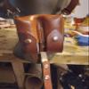 Shoulder Holster for SIG Sauer p365 with Lima Laser with 2 Magazines Brown Leather New view 4