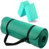 Fitvids All Purpose 1/2-Inch Extra Thick High Density Anti-Tear Exercise Yoga Mat with Carrying Strap and Yoga Blocks, Green view 1