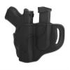 1791 Gunleather G43 Holster, OWB Leather Gun and Mag Holster for Belts. Compatible with Glock 43, Ruger LC9, SR22, Kimber Micro, Hellcat OSP and Others. Stealth Black view 2