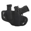 1791 Gunleather G43 Holster, OWB Leather Gun and Mag Holster for Belts. Compatible with Glock 43, Ruger LC9, SR22, Kimber Micro, Hellcat OSP and Others. Stealth Black view 3
