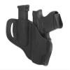 1791 Gunleather G43 Holster, OWB Leather Gun and Mag Holster for Belts. Compatible with Glock 43, Ruger LC9, SR22, Kimber Micro, Hellcat OSP and Others. Stealth Black view 4